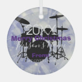 Drummer's kerstversiering HAMbWG Glas Ornament (Voorkant)
