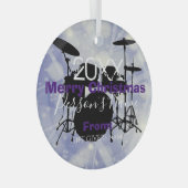 Drummer's kerstversiering HAMbWG Glas Ornament (Voorkant Rechts)