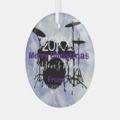Drummer's kerstversiering HAMbWG Glas Ornament (Voorkant links)