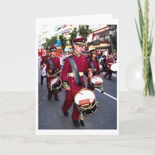 Drummers op Palm Sunday, Marbella Feestdagen Kaart
