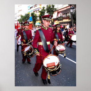 Drummers op Palm Sunday, Marbella Poster