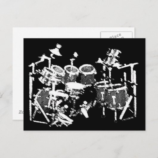 Drummers Post Card Briefkaart (Voorkant / Achterkant)