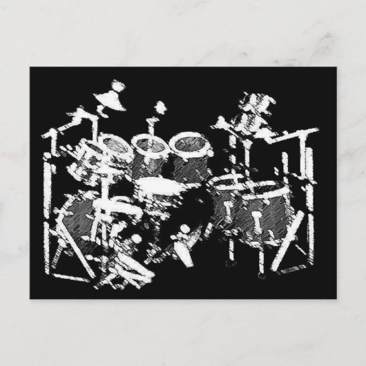 Drummers Post Card Briefkaart (Voorkant)