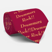 Drummers Rock! Drummers Rock! Drummers Rock... Stropdas (Opgerold)