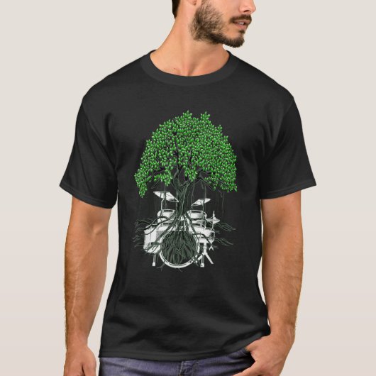 Drummers Soul Tree Root Drums T-shirt (Voorkant)