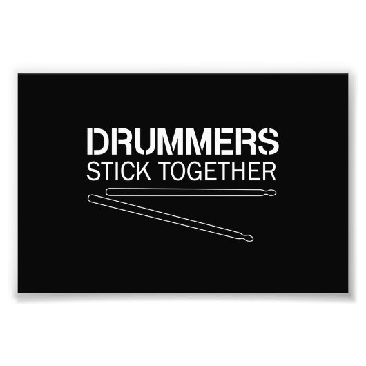 Drummers Stick Together Foto Afdruk (Voorkant)