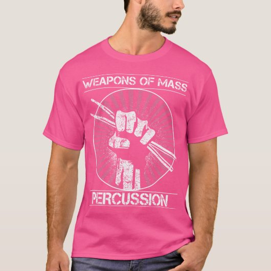 Drummers Wapens van Massale Percussie Funny Drum S T-shirt (Voorkant)