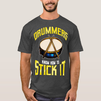 Drummers weten hoe ze de drums Percussie kunnen aa T-shirt