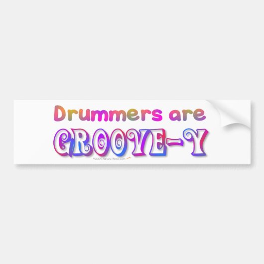 Drummers zijn Groovey Percussion Bumpersticker (Voorkant)