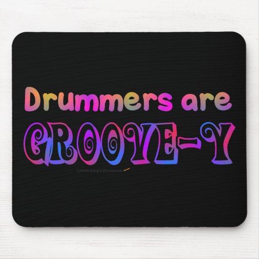 Drummers zijn Groovey Psychedelic Percussion Muismat (Voorkant)