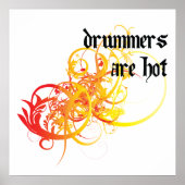Drummers zijn heet poster (Voorkant)