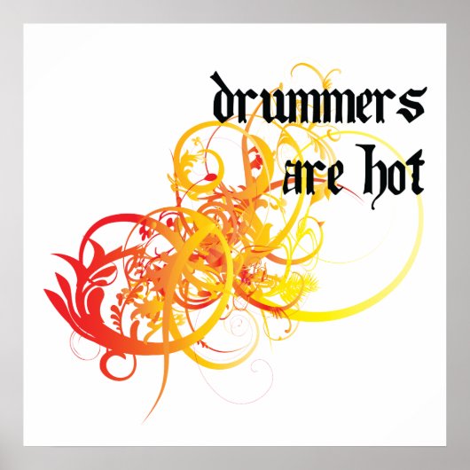 Drummers zijn heet poster (Voorkant)