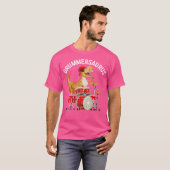 Drummersaurus dinosaurus muzikant T Rex spelen dru T-shirt (Voorkant volledig)