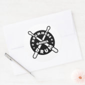 Drummes gonst ronde sticker (Envelop)