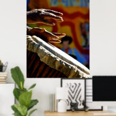 Drumming Hands Poster (Thuiskantoor)