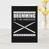 Drumming is het antwoord | Drums Drummer Gift Kaart (Gele Bloem)
