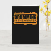 Drumming is het antwoord | Drums Drummer Gift Kaart (Gele Bloem)