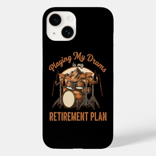 Drumming Is Mijn Pensioenplan Drummer Muziek Case-Mate iPhone Case (Achterkant)