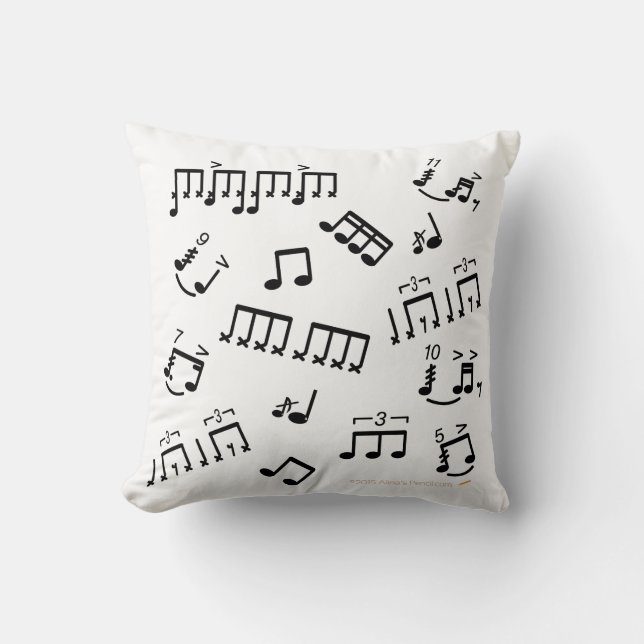 Drumming Pillow Drummers Rudiments Notes Grooves Kussen (Voorkant)