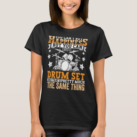 Drumming Player Apparel Drummer Quote Drumset voor T-shirt (Voorkant)