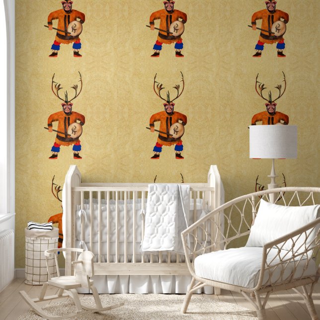 Drumming Shaman Behang (Kinderen)