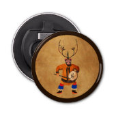 Drumming Shaman Button Flesopener (Voorkant)