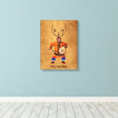 Drumming Shaman Canvas Afdruk (Insitu (Houten vloer))