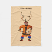 Drumming Shaman Fleece Deken (Voorkant)