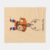 Drumming Shaman Fleece Deken (Voorkant (Horizontaal))