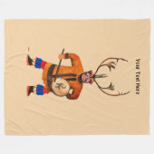 Drumming Shaman Fleece Deken (Voorkant (Horizontaal))