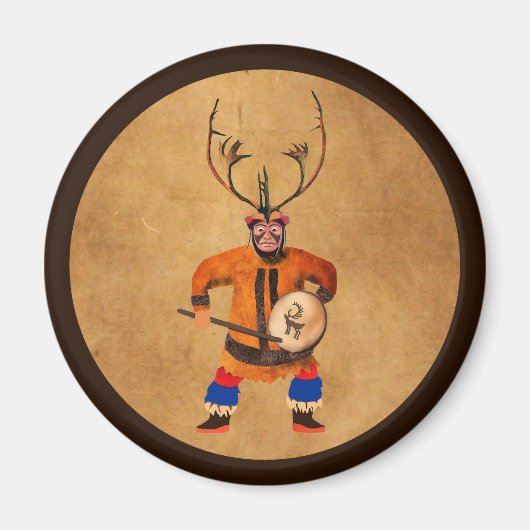 Drumming Shaman Magneet (Voorkant)
