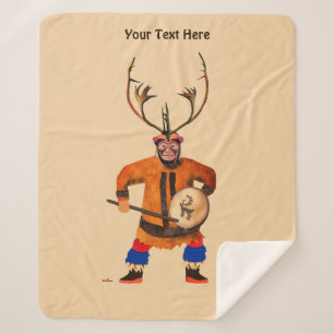 Drumming Shaman Sherpa Deken