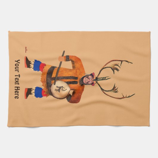 Drumming Shaman Theedoek (Horizontaal)