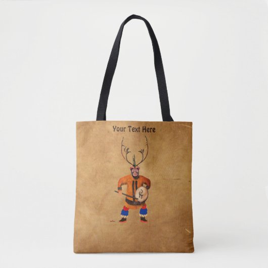 Drumming Shaman Tote Bag (Voorkant)
