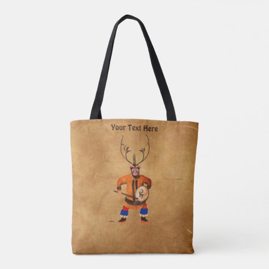 Drumming Shaman Tote Bag (Achterkant)