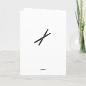 Drumming Verjaardagskaart Kaart (Achterkant)