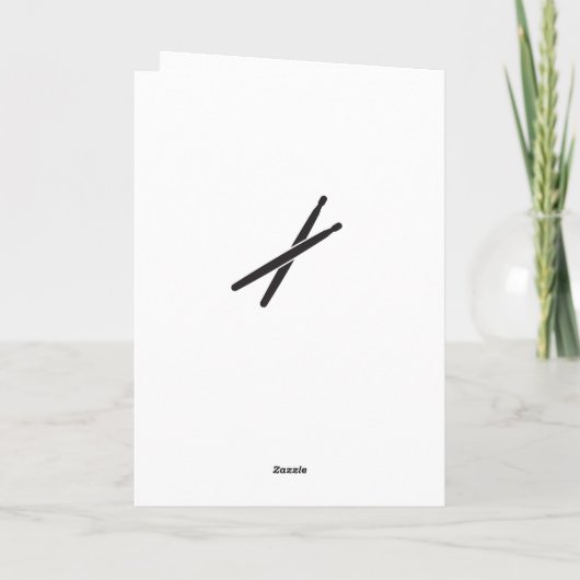 Drumming Verjaardagskaart Kaart (Achterkant)