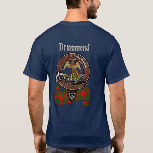 Drummond Clan Badge & Tartan (achterzijde) T-shirt (Achterkant)