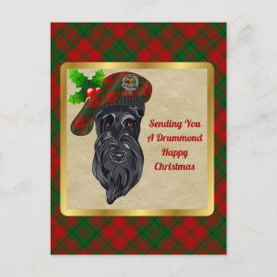 Drummond Clan Badge & Tartan Kerst Briefkaart