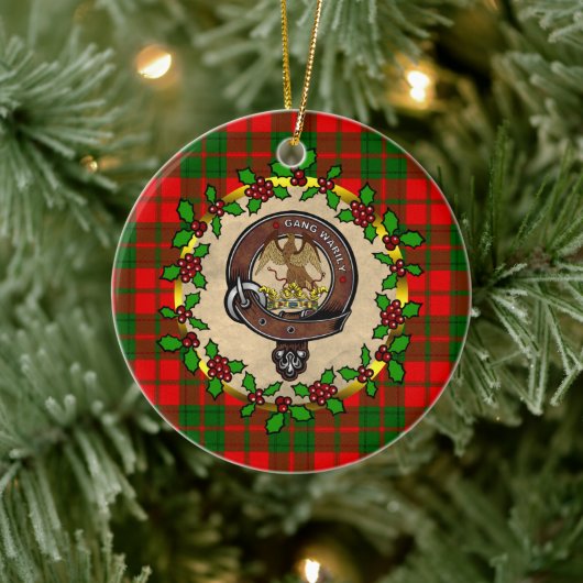 Drummond Clan Badge & Tartan Persoonlijke mas Keramisch Ornament (Boom)