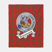 Drummond Clan Badge Tartan Pset Fleece Deken (Voorkant)