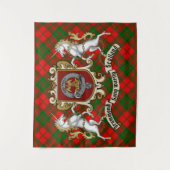 Drummond Clan Badge & Unicorns w & Tartan Wandkleed (Voorkant)