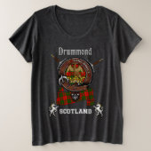 Drummond Clan Badge w/Swords Grote Maat T-shirt (Design voorkant)