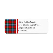 Drummond Clan Bright Red en Sky Blue Tartan