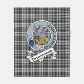 Drummond Grey Clan Badge Tartan Schort Fleece Deken (Voorkant)