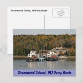 Drummond Island Michigan Ferry Boats Briefkaart (Voorkant / Achterkant)