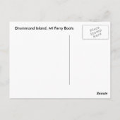 Drummond Island Michigan Ferry Boats Briefkaart (Achterkant)