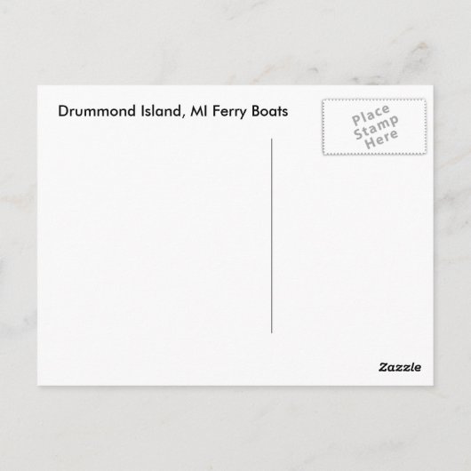 Drummond Island Michigan Ferry Boats Briefkaart (Achterkant)