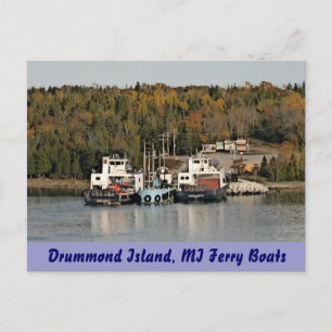 Drummond Island Michigan Ferry Boats Briefkaart
