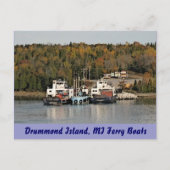 Drummond Island Michigan Ferry Boats Briefkaart (Voorkant)